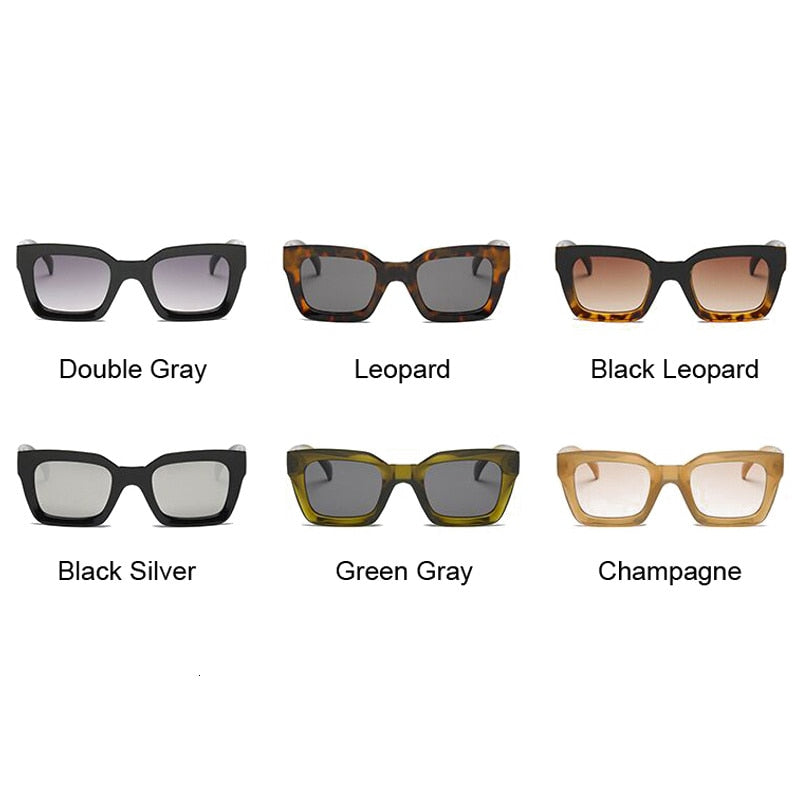 Modische dicke Rahmenquadrat-Sonnenbrille für Frauen - Markendesign, vintage-verspiegelt, übergroß, neue Cat-Eye-Sonnenbrillen für Damen UV 400