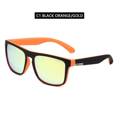 FUQIAN Stilvolle Wanderpolarisierte Sonnenbrillen für Herren Damen, modische Anglerbrillen, Vintage Camping, Fahren, Sportbrillen, UV 400 Schutzbrille - S90731