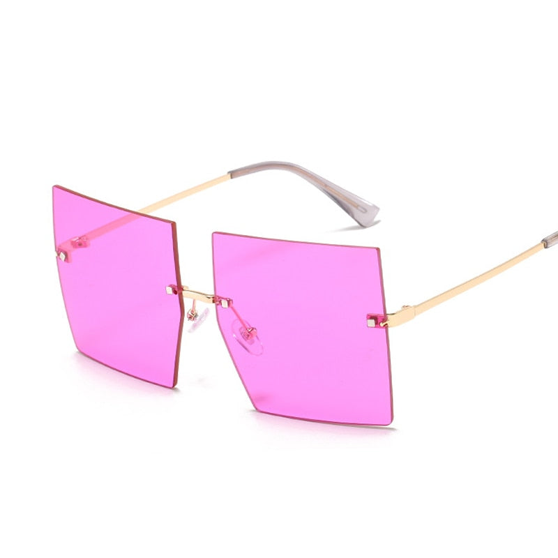 SHOPAHOLIC - Oversized Square Sunglasses für Damen - Vintage-Luxus-Sonnenbrillen - UV400-Schutz