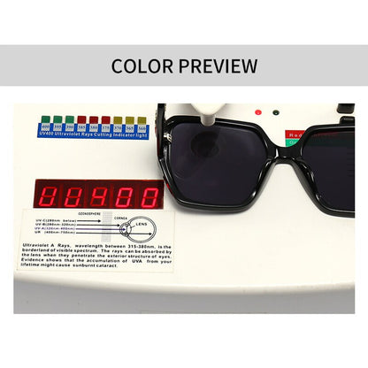 Trendige Luxus Designer Square Sonnenbrille für Damen und Herren 2023, Fashion Vintage Großrahmen Sonnenbrille in beliebtem Pink UV400
