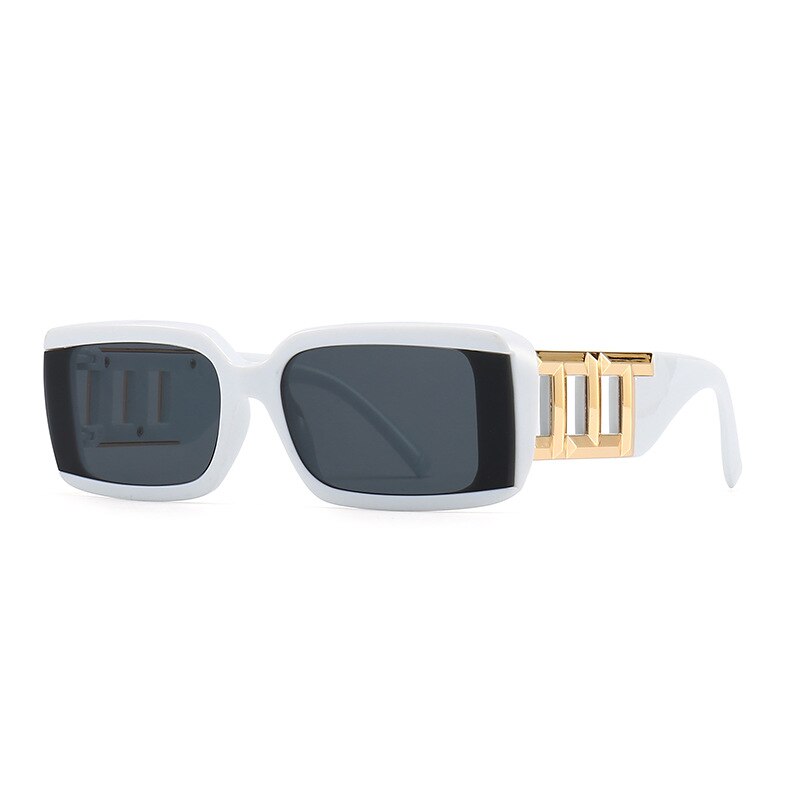 auecmoi Classic Fashion Brand Designer Square Sunglasses: Trendige Sonnenbrille für Damen und Herren 2023, Luxuriöse Vintage Steampunk Brille mit UV400-Schutz