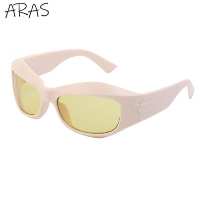Y2K Sonnenbrille für Frauen und Männer: Retro-Steampunk-Brille mit Sportbrillen-Design - Unisex Sonnenbrille UV400