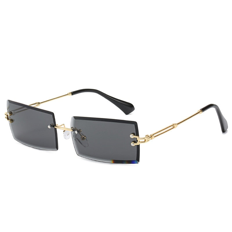 ZXWLYXGX - Retro-Sonnenbrillen für Damen und Herren - Kleine rechteckige Sonnenbrille - UV400-Schutz