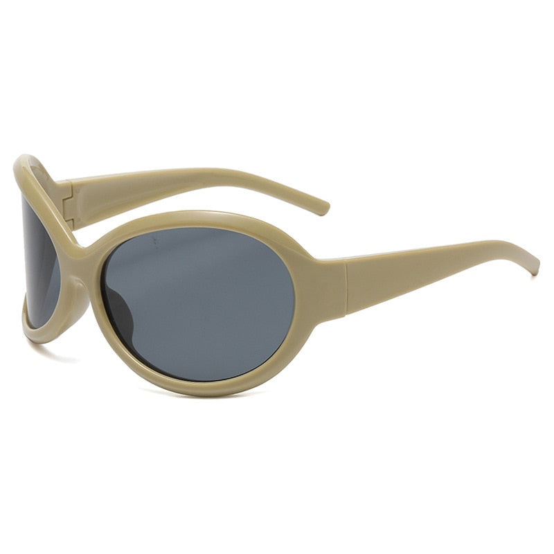 Stilvoll und Schützend: Übergroße runde Sonnenbrille für Damen und Herren - Luxusmarke, Designer-Sonnenbrille mit Photochromic- und UV400-Schutz