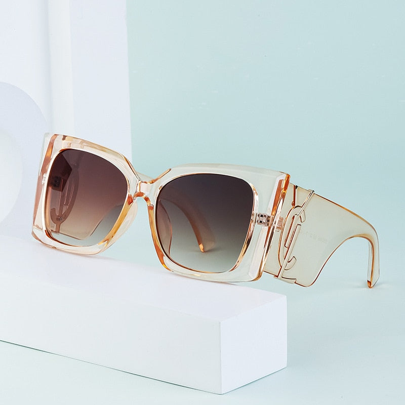 The new 2023 Vintage Brand Designer Oversized Cat Eye Sonnenbrille für Frauen und Männer | Fashion Big Frame Shades | Trendige Sexy Damen Sonnenbrille UV400