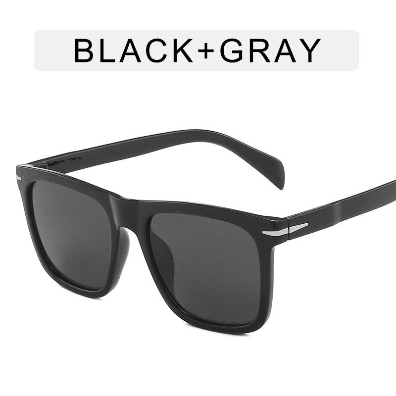 2022 Klassische Square-Sonnenbrille für Herren - Modisches Markendesign mit Nieten, Retro-Damen-Sonnenbrille UV400 Beckham Style Fahrerbrille 2022
