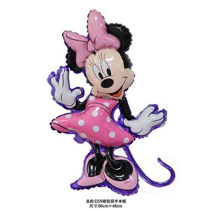 Mickey Minnie Mouse Themenparty-Dekoration: 147-teiliges Set mit Minnie-Folienballons, rosafarbenen Luftballons - Perfekt für Mädchengeburtstagsfeiern