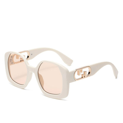 1A Klassische Luxusmarke Designer Sonnenbrille Damen 2023. Trendige Sonnenbrillen Mode Vintage, Großer Rahmen Übergroße Schattierungen UV400